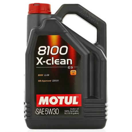 Моторное масло MOTUL 8100 X-Clean 5W/30, 5 л, синтетическое
