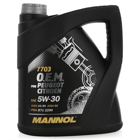 Моторное масло Mannol O.E.M. for Peugeot Citroen 5W30, 4л, синтетическое