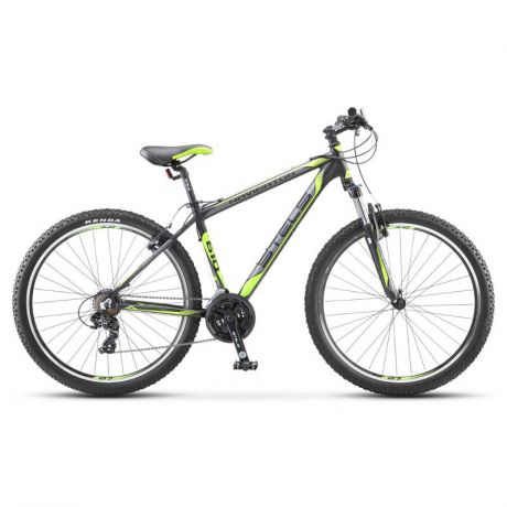 Велосипед Stels Navigator-610 V 27.5" V030 (2018), рама 19, черный/салатовый