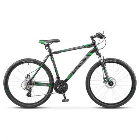 Велосипед Stels Navigator-500 MD 26" V020 (2018), рама 20, черный/зелёный