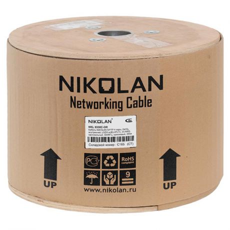 кабель витая пара NIKOLAN S/FTP Cat 6A, PVC