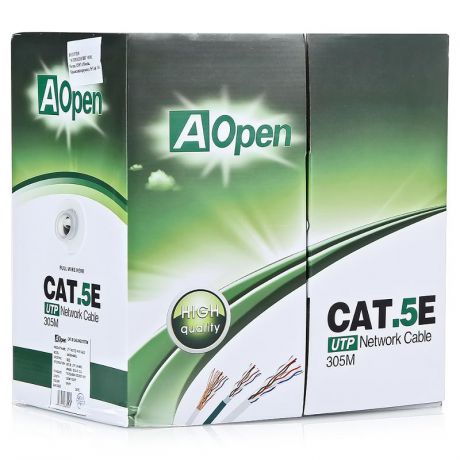 кабель витая пара AOPen ANC504-40CU_0.4MM_CU_CAT_5E_305M, UTP cat 5e