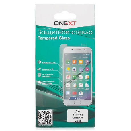 Защитное стекло Onext для Samsung Galaxy A8 2018, прозрачное