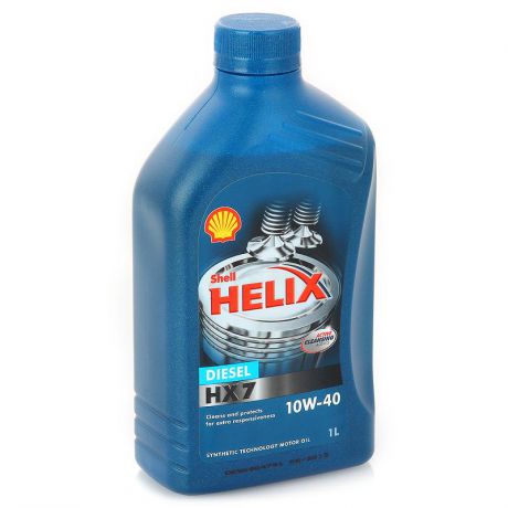 Моторное масло Shell Helix НХ7 Diesel 10W-40, 1 л, полусинтетическое