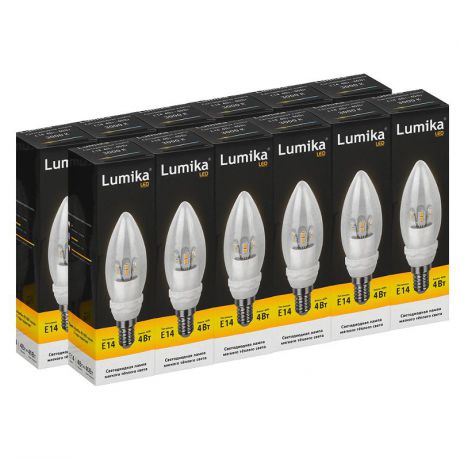 Упаковка 10шт. Светодиодных ламп Lumika Candle LED E14 С3000 4W