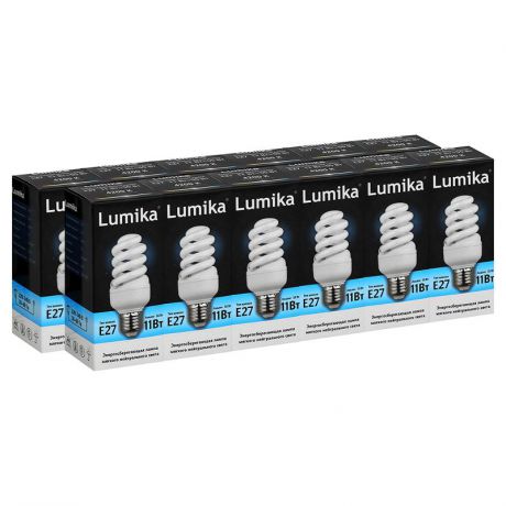 Упаковка 10шт. Энергосберегающих ламп Lumika FULL SPIRAL E27 FS4200 11W