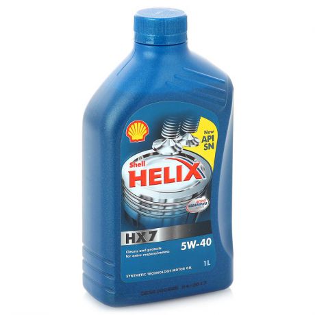 Моторное масло Shell Helix HX7 5W-40, 1 л, полусинтетическое