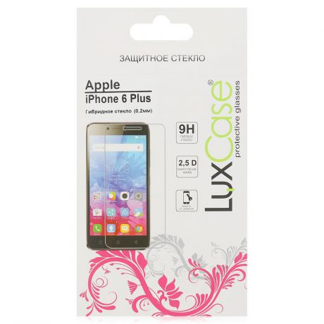 Защитное стекло LuxCase для Apple iPhone 6 Plus / 6S Plus, 0.2 мм, гибридное, прозрачное