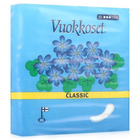 Ежедневные гигиенические прокладки Vuokkoset Classic, 30 шт