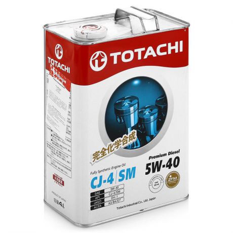 Моторное масло TOTACHI Premium Diesel Engine Oil CJ-4/SM 5W-40, 4 л, синтетическое