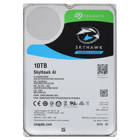 жесткий диск HDD 10ТБ, Seagate SkyHawk AI, ST10000VE0004