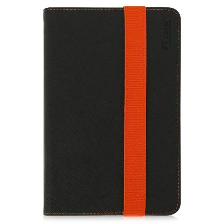 Чехол-книжка ST Case, универсальный для планшетов 7", с ложементом, крепление алюминивые клипсы, экокожа, черный