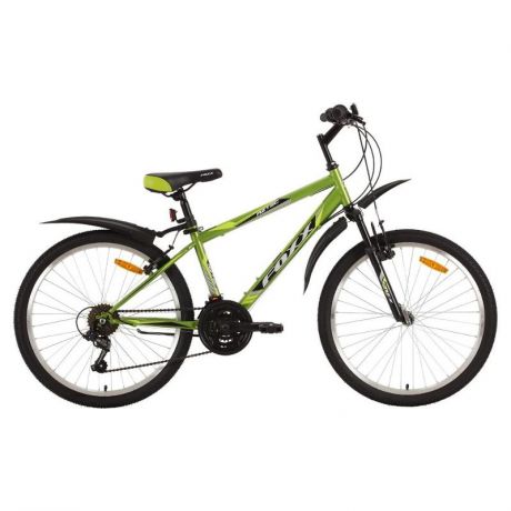 Велосипед Foxx 24" Aztec, 6 скорость, TY21/Microshift, V-brake, зелен/черн