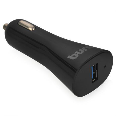 Автомобильное зарядное устройство Buro TJ-186 QC 2.0 2.4A, 1 USB, черный