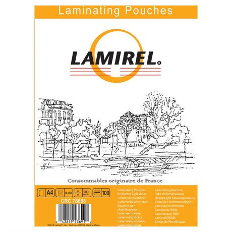 пленка для ламинирования Lamirel А4, 100мкм, 100 шт.