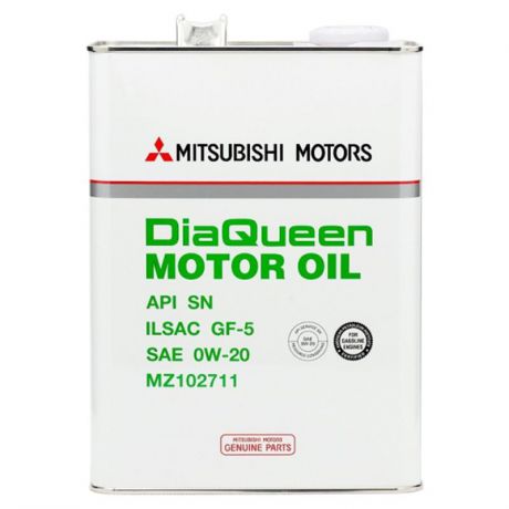 Моторное масло MITSUBISHI DiaQueen 0W-20 SN/GF-5, 4 л (MZ102711)