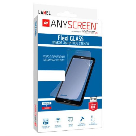Защитное стекло AnyScreen, универсальное для планшетов 7.0", гибкое, прозрачное