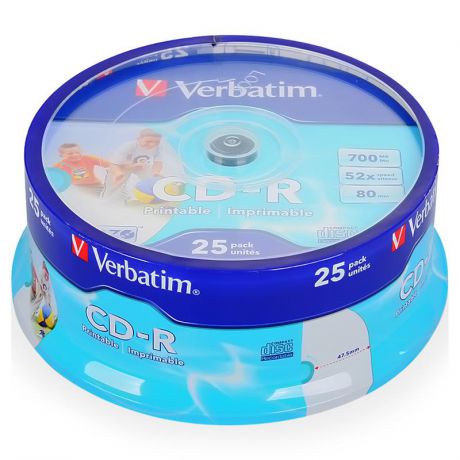 диски cd-r 700Mb 52x Printable Verbatim
