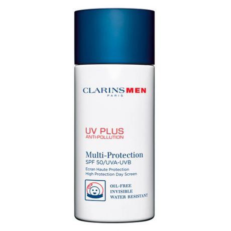 Clarins Men UV Plus Anti-Pollution Защитный флюид-экран для мужчин SPF50 Men UV Plus Anti-Pollution Защитный флюид-экран для мужчин SPF50