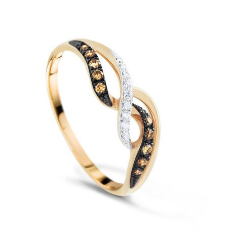 Кольцо с бриллиантами из розового золота VALTERA 66742