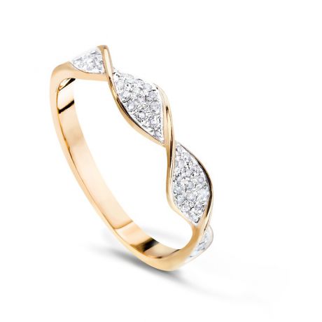 Кольцо с бриллиантами из желтого золота VALTERA 57841