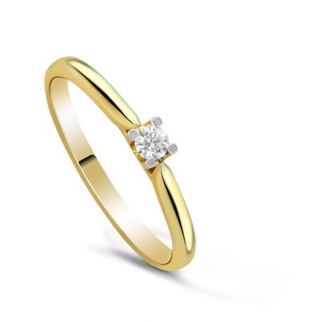 Кольцо с бриллиантами из желтого золота VALTERA 82032