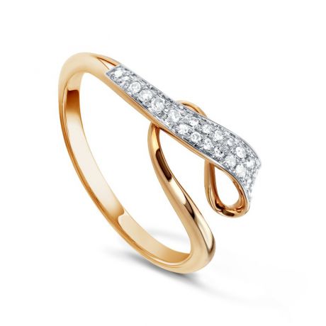 Кольцо с бриллиантами из розового золота VALTERA 58115