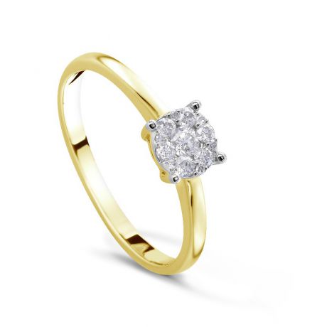 Кольцо с бриллиантами из желтого золота VALTERA 82964
