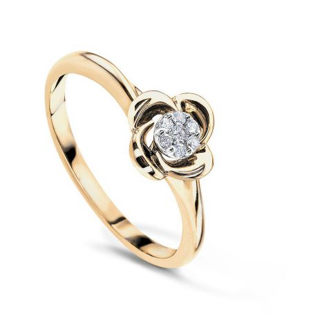 Кольцо с бриллиантами из розового золота VALTERA 53944