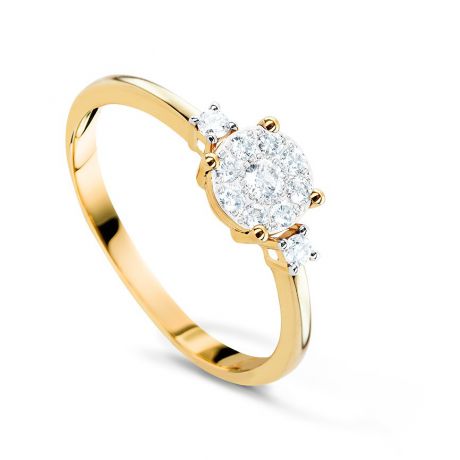 Кольцо с бриллиантами из розового золота VALTERA 50421