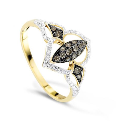 Кольцо с бриллиантами из желтого золота VALTERA 69914