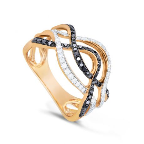 Кольцо с бриллиантами из розового золота VALTERA 37314