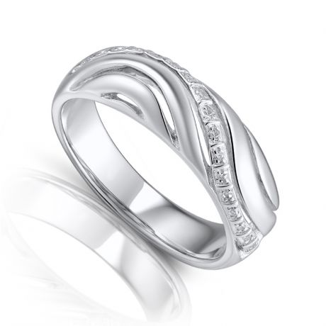 Кольцо с бриллиантами из серебра VALTERA 84571