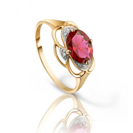 Кольцо с рубинами и бриллиантами из розового золота VALTERA 92793