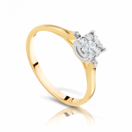 Кольцо с бриллиантами из розового золота 97527