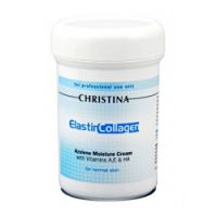 Christina Elastin Collagen Azulene Moisture Cream with Vit A, E&HA - Увлажняющий азуленовый крем для нормальной кожи, 250 мл