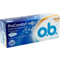 o.b. ProComfort Night Super - Тампоны ночные женские гигиенические, 16 шт