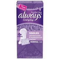 Always Normal Single - Прокладки гигиенические ежедневные в индивидуальной упаковке, 20 шт