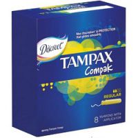 Tampax Compak Regular - Тампоны с аппликатором, 8 шт