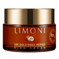 Limoni Skin Care 24k Gold Snail Repair Rich Cream - Крем для лица с золотом и экстрактом слизи улитки, 50 мл