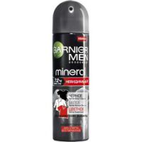 Garnier Men Mineral - Дезодорант-спрей, Невидимый черный, белый, цветной, 150 мл
