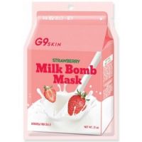 Berrisom G9 Skin Milk Bomb Mask Strawberry - Маска для лица тканевая, Клубника, 21 мл