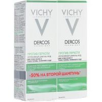 Vichy Dercos - Набор, Шампунь против перхоти питательный для сухих волос, 2*200 мл