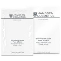 Janssen Biocellulose Mask Face & Neck - Универсальная интенсивно увлажняющая лифтинг-маска для лица и шеи с голубикой, 1 шт