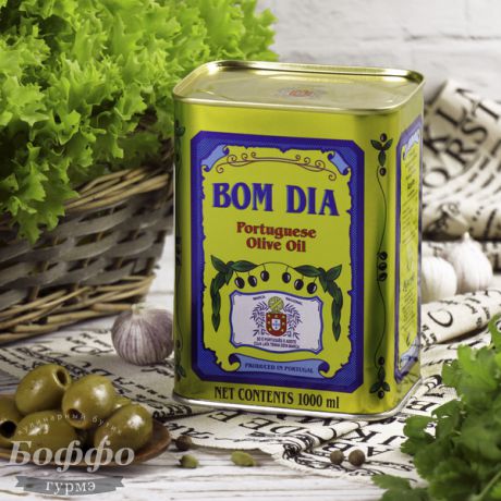 Оливковое масло Mirazeit "Bon Dia" рафинированное в жестяной банке (1 л, Португалия)