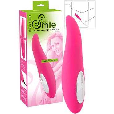Smile Lay-on Vibrator Shaking Tonque, розовый Клиторальный вибратор