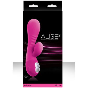 NS Novelties Alise 2, розовый Вибратор с клиторальным отростком