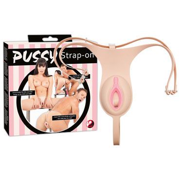 Orion Pussy Strap-On, телесные Трусы со встроенной вагиной мастурбатором