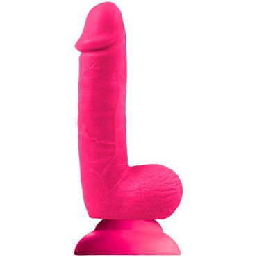 NS Novelties Colours Softies Dildo Pink, 17,8 см Фаллоимитатор на присоске