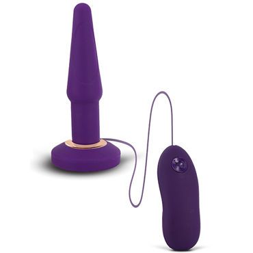 Seven Creations Apex Butt Plug Small, фиолетовая Анальная пробка с вибрацией маленькая